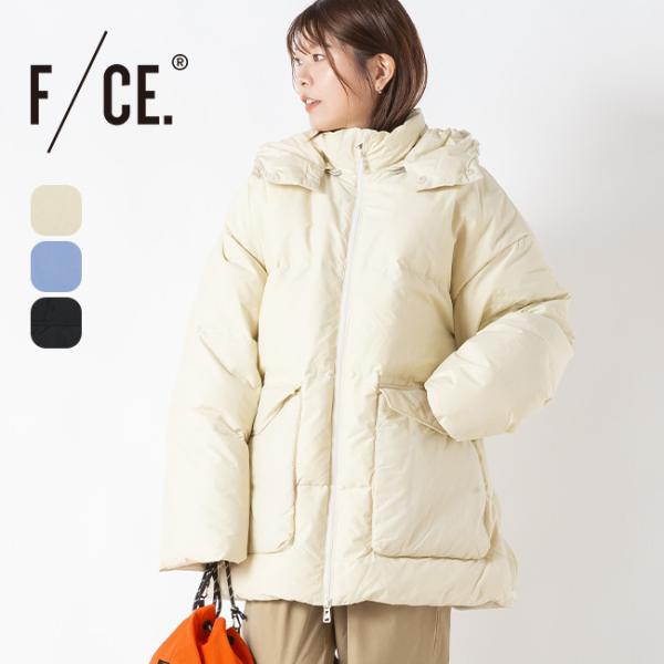 【美品】新品未使用2025AWライトベージュフード付きダウンジャケット F/CE.（エフシーイー） F/CE リサイクルダウンデタッチャブルフード