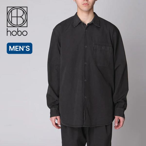 hobo ホーボー L/Sシャツコットンウェザークロス オーバーダイド