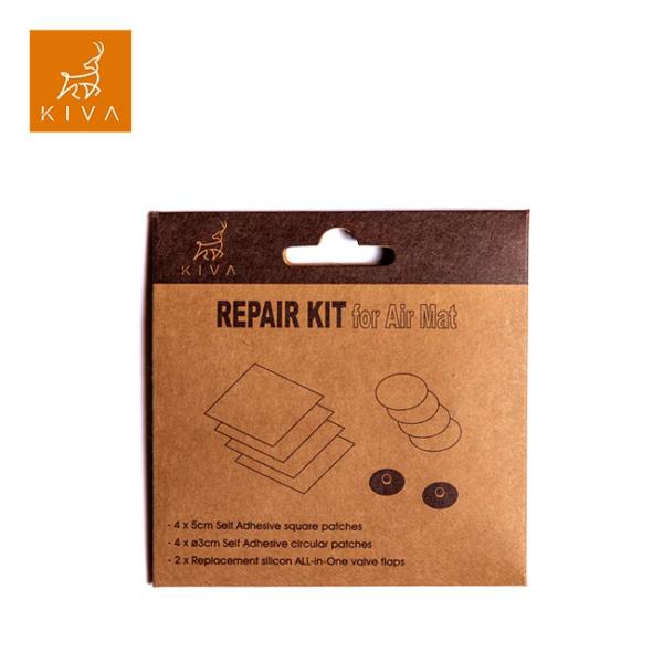KIVAエアマットを自分で補修するためのリペアキットです。※KIVAエアマットに付属のものと同じです。■ブランド名：KIVA OUTDOORS ■商品名：リペアキット ■商品型番：RPK001 ■内容： ・All-in-Oneバルブフラップ...