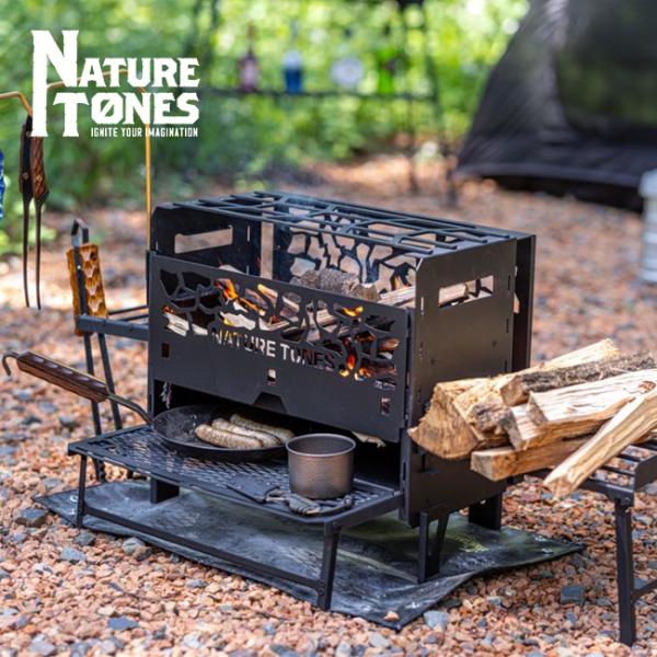 NATURE TONES ネイチャートーンズ ボンファイヤーフォートレス BFFR-B THE BONFIRE FORTRESS ギア 調理台 料理 焚火 炭火 鉄 アイアン 2026 秋冬