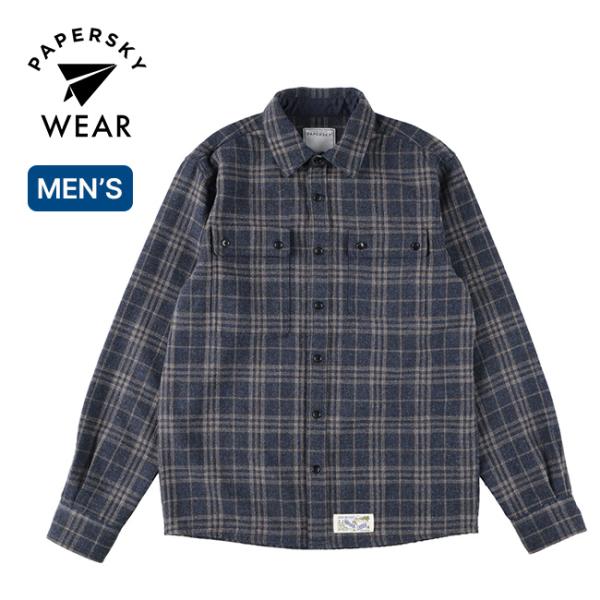 PAPERSKY WEAR ペーパースカイウェア コーモラントウールシャツ 