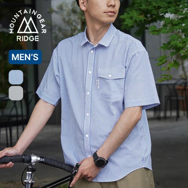 RIDGE MOUNTAIN GEAR 半袖ストライプシャツ Stripe M RIDGE MOUNTAIN GEAR リッジマウンテンギア ベーシックショート