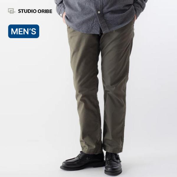 英国製　Lavenham オリーブ モールスキン素材パンツ 英国製 Lavenham オリーブ モールスキン素材パンツ