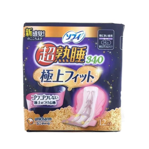 ソフィ 超熟睡 極上フィットスリム 340 特に多い夜用 12コ入