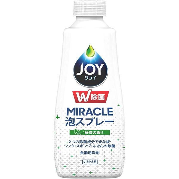 ジョイ（JOY） W除菌 ミラクル泡スプレー 緑茶の香り つけかえ用 275mL