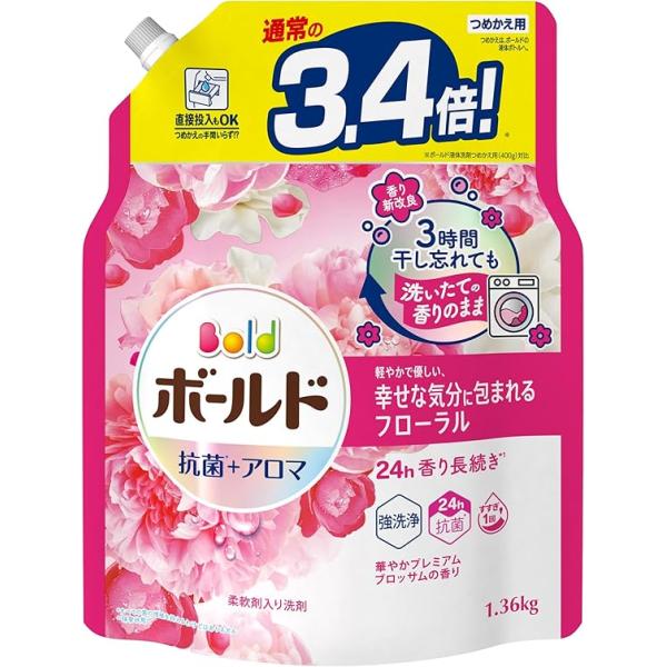 ボールド 洗濯洗剤 プレミアムブロッサムの香り つめかえ用 1360g