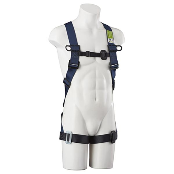 束縛感が少ない腿部が水平のベーシックモデルです。高所作業時の墜落防止。腿ベルトの構造は束縛感を軽減する水平タイプです。●サイズ：L(身長約155〜190cm・体重約60〜100kg)。●肩・腿・骨盤ベルト：幅45mm・ポリエステル。●胸ベル...