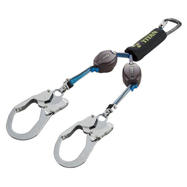 世界最小、国内最軽量を実現した巻取ランヤードです。巻取式のランヤード。世界最小、国内最軽量を実現した巻取ランヤードです。フルハーネスや胴ベルトに使用できる兼用型の巻取式のランヤードです。●ランヤード長さ：約1550mm(収納時約660mm)...