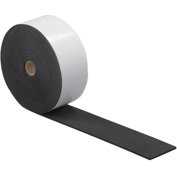 ●耐摩耗性・クッション性に優れています。●粘着テープ付です。●色：黒●幅（ｍｍ）：１００●長さ（ｍ）：９●長さ（ｍｍ）：９０００●厚さ（ｍｍ）：５●タイプ：粘着　質量1.07kg