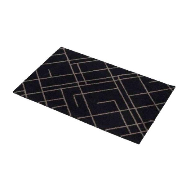 【ポイント10倍】藤栄 tica copenhagen（チカ コペンハーゲン） フロアマット 40×60 LINES Black／Sand