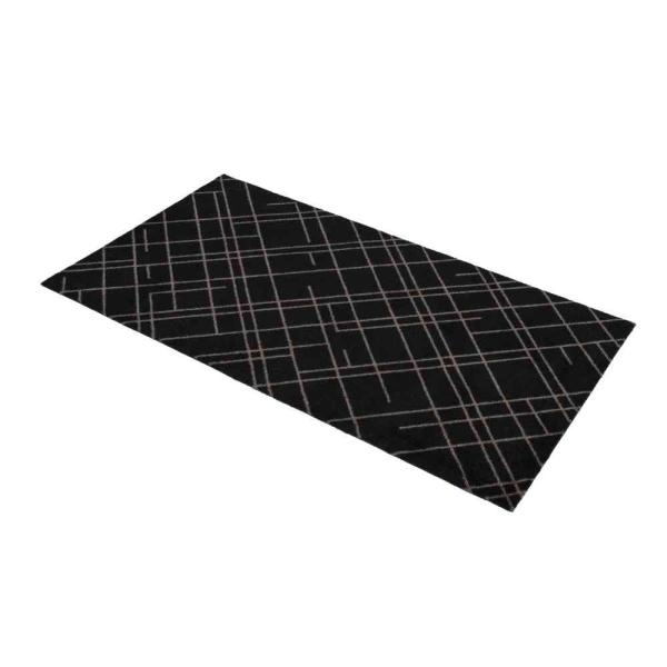 【ポイント10倍】藤栄 tica copenhagen（チカ コペンハーゲン） フロアマット 67×120 LINES Black／Sand