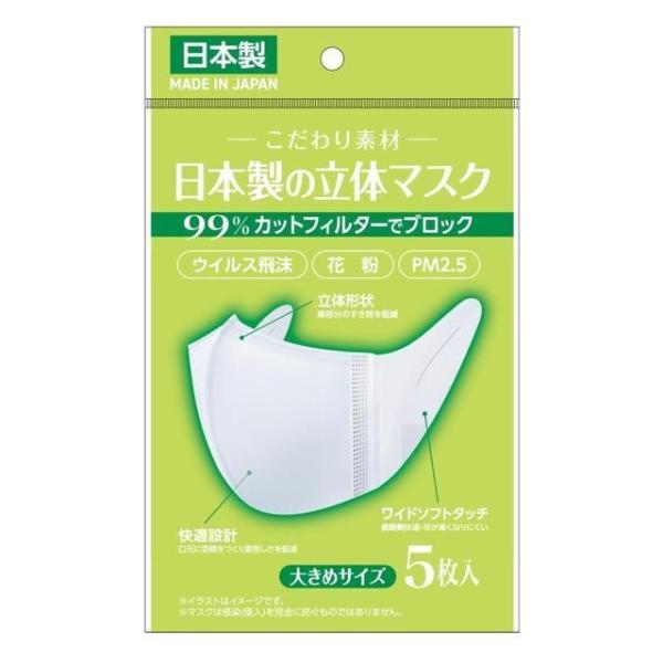日本製の立体マスク 大きめサイズ 5枚 サンドラッグe Shop 通販 Paypayモール