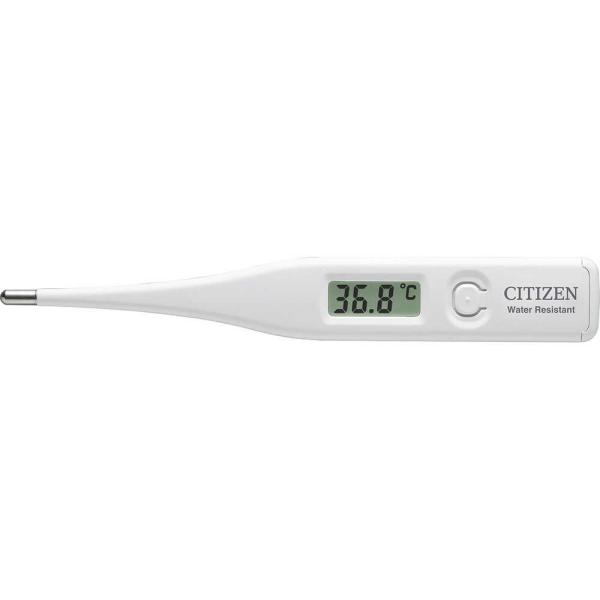 【メール便 送料無料】【シチズン】電子体温計  CT422 水で洗えていつでも清潔 防水 抗菌 実測式 2個セット