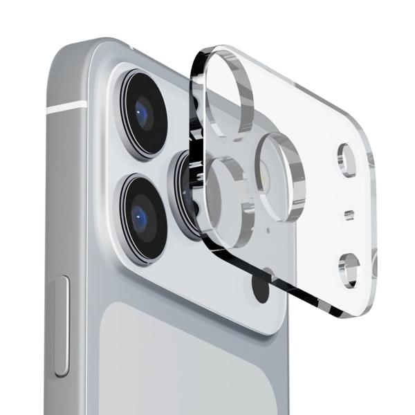 「PG-25BCLG07CL」は、iPhone本体カラーを活かすオールクリアタイプのiPhone 17 Pro用 カメラフルプロテクターです。光線透過率96%の表面硬度10H光沢ガラスと薄くて耐久性に優れたアクリル素材で一体成形されており、...