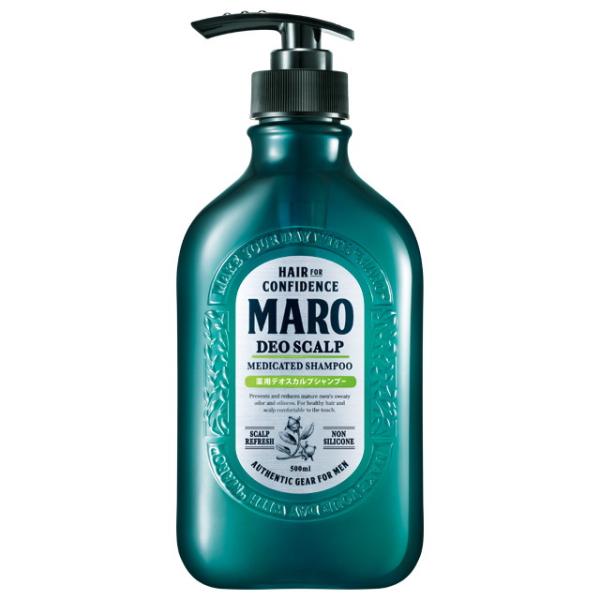 MARO 薬用 デオスカルプシャンプー メンズ 医薬部外品 480ml グリーンミントの香り マーロ