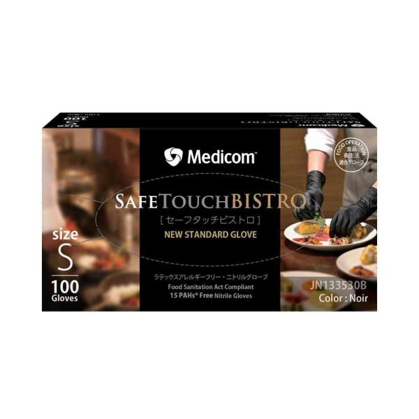高級感のあるNoir（ノアール:黒）色で、荒れるアレルギーの原因となるラテックスプロテインを含まないニトリルゴム製。料理だけではなく、掃除、介護、育児、ペットケア、ガーデニングなど屋内外の様々な場面で使用できます。