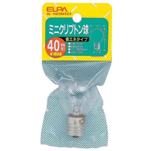 ●40W形省エネタイプ●消費電力38Wで40W相当の明るさが得られます。（メーカー比）●アルゴンガスよりも熱伝導率の低いクリプトンガスの封入で長寿命を実現した電球です。外径のコンパクト化によってスポットライト、ダウンライトなど幅広く使用でき...