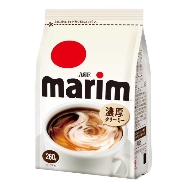 ●コーヒーを引き立てる濃厚なコクと、クリーミーな味わい。「マリーム」がコーヒータイムのくつろぎをいっそう深めます。クリーミング／粉／マリーム／コーヒー