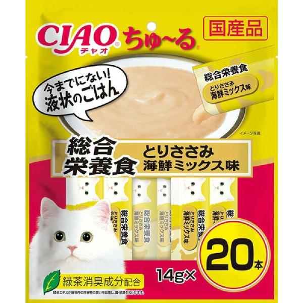 他サイト： ちゅーる総合栄養食とりささみ海鮮ミックス味 14g×20Pの商品画像