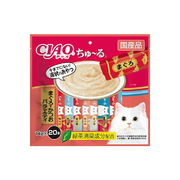 他サイト： 【ポイント6倍】CIAOちゅ〜る 20本 まぐろ・かつおバラエティの商品画像