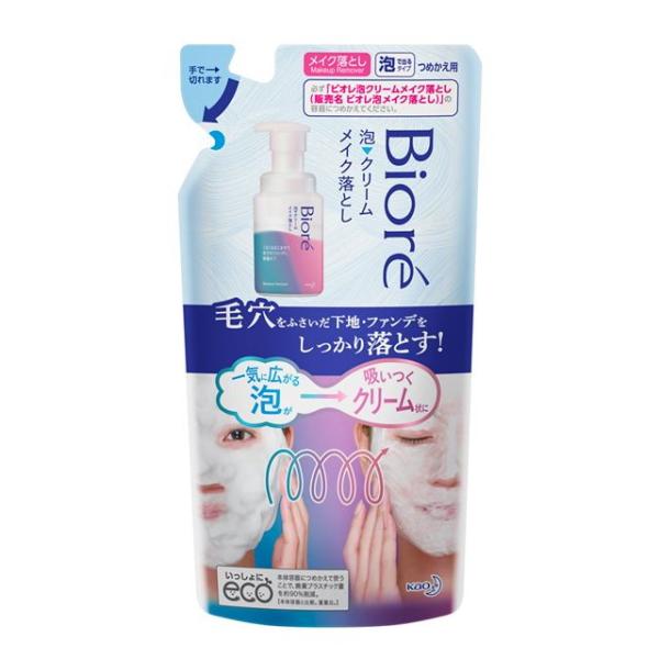 Biore 花王 ビオレ 泡クリームメイク落とし つめかえ用 170ml : サン