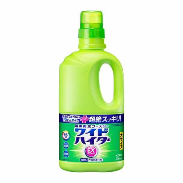 大サイズ930ml洗剤にプラスするだけで超絶スッキリ！色柄ものにも安心！気になる洗たく槽のカビ＊1・ニオイも防げますツンとしないさわやかな花の香り酸素系漂白剤（濃縮タイプ）「清潔衛生ブースター」ワイドハイターは、洗剤や柔軟剤だけのお洗たくよ...