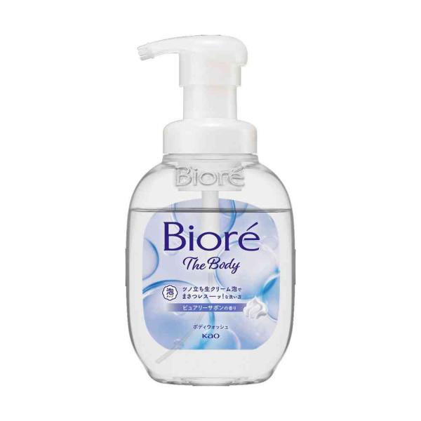 カサつきがちな現代人の肌に全身まさつレスに洗えるこだわり設計！洗うたび、みずみずしい健康素肌にツノ立ち生クリーム泡もっちり弾力アップ※※ビオレuザボディ 泡ボディウォッシュ従来品との比較泡が汚れを吸い上げこすらず洗えるカサつきがちなデリケー...