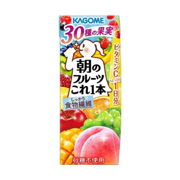 朝にうれしい健康果実30種を使用。「朝のフルーツは金」といわれるように、フルーツにはビタミンC・ミネラル（カリウム）やクエン酸が含まれています。30種の果実ブレンドならではのおいしさで、手軽に朝のフルーツ習慣をはじめましょう。