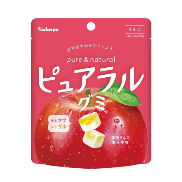 他サイト： ◆カバヤ ピュアラルグミ りんご 58G【8個セット】の商品画像