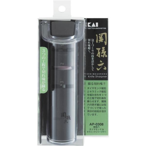 他サイト： 貝印 関孫六 ダイヤモンド＆セラミックシャープナー 1個入の商品画像