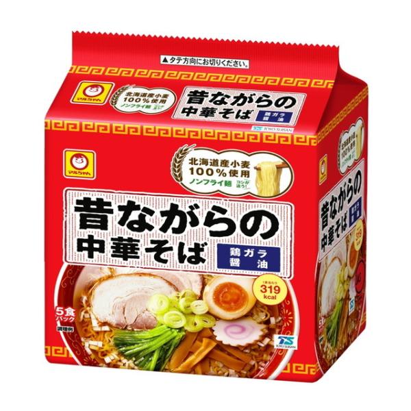 昔ながらの中華そば　５食パック　しょうゆ味　108gX5　1袋（5食入）　東洋水産