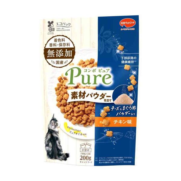 他サイト： 日本ペットフード コンボピュア キャット チキン味・チーズ＆まぐろ節パウダー仕立て 100g×2袋の商品画像