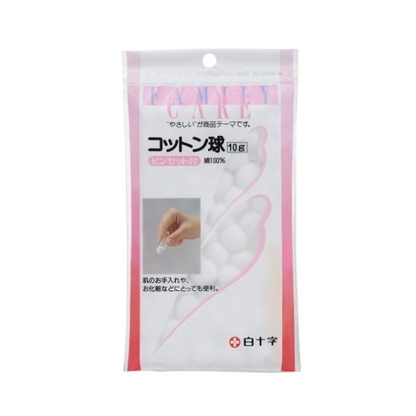 目、鼻、耳、口のまわりのスキンケアやお化粧用に最適です。綿１００％。直径約１４ｍｍ。ピンセット付きです。脱脂綿 カット綿 ＦＣ ファミリーケア