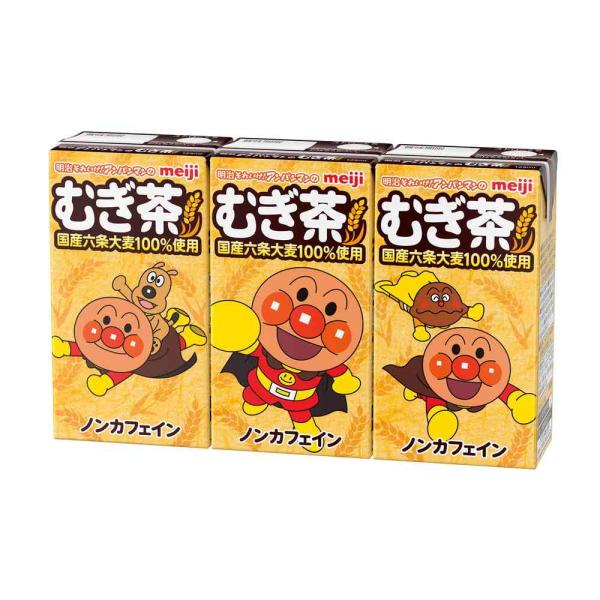 ◇明治 それいけ！アンパンマンのむぎ茶 125ml×3個 【6個セット