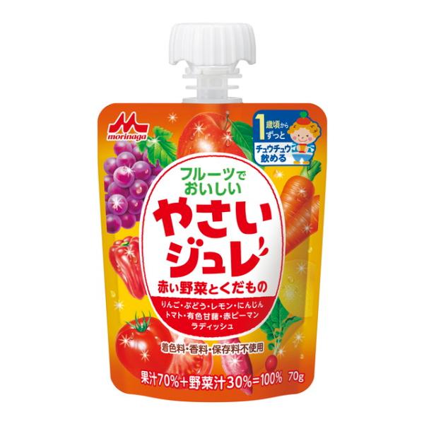 他サイト： ◆森永 フルーツでおいしいやさいジュレ6個パック 70G×6個の商品画像