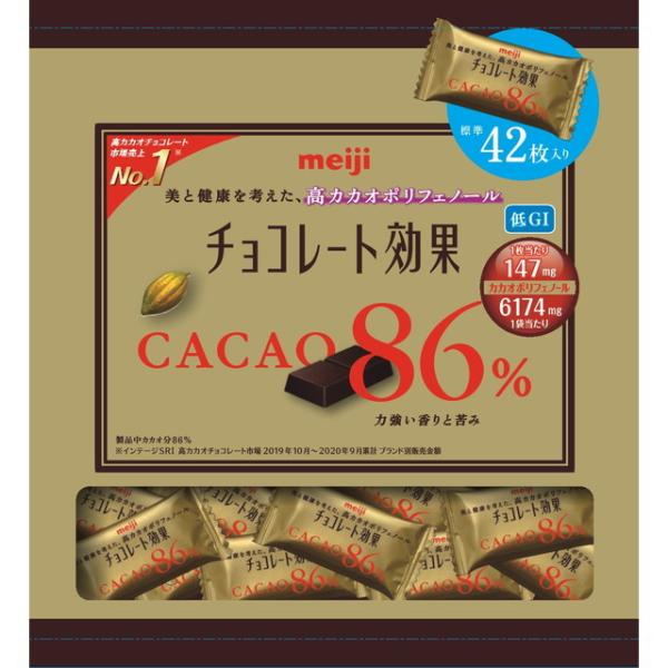 ◆明治 チョコレート効果カカオ86％ 大袋 210G【12個セット】