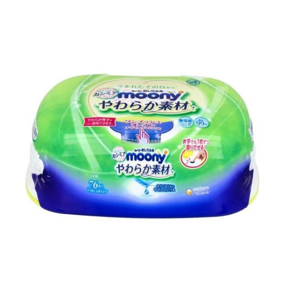 水分たっぷりでやさしくふける。水分たっぷり層にうんちなじみ成分を配合しているので、時間が経ったこびりつきうんちにもサッとなじんで、やさしくキレイにふいてあげられます。