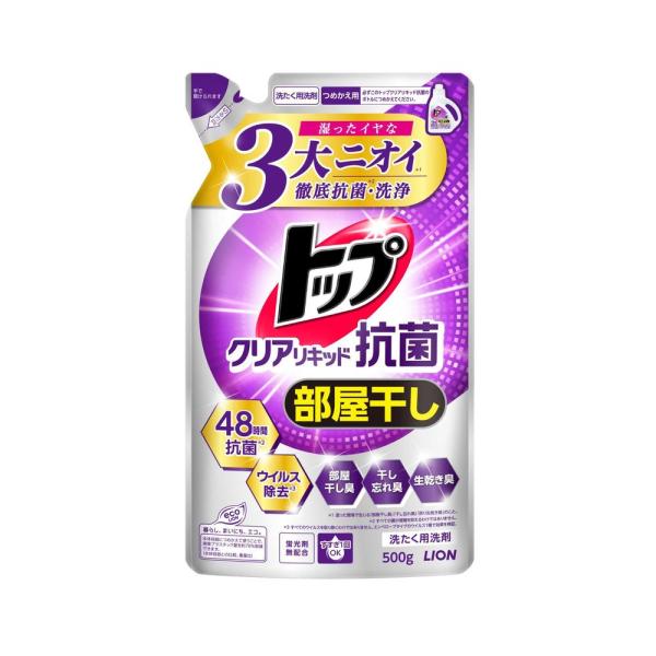 ライオン トップ クリアリキッド抗菌 詰替 500g : サンドラッグe-shop