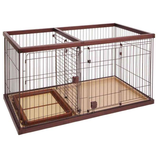 ・トイレと住居スペースを区切れるから、トイレの場所を覚えやすい！・住居側は横スライドドアで開閉がスムーズ。・トイレ側はドアが大きく開き、ワンちゃんの出入りやシーツ交換もラクラク！・小型犬〜中型犬向き。