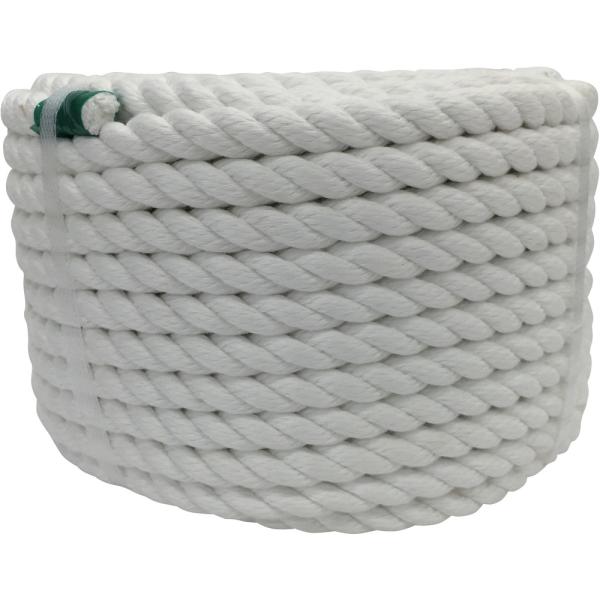 ●酸・アルカリ・海水などに強く、耐候性に優れ摩擦にも非常に強く、強力に優れたロープです。●色：白●線径（ｍｍ）：１２●長さ（ｍ）：３０　質量2.43kg