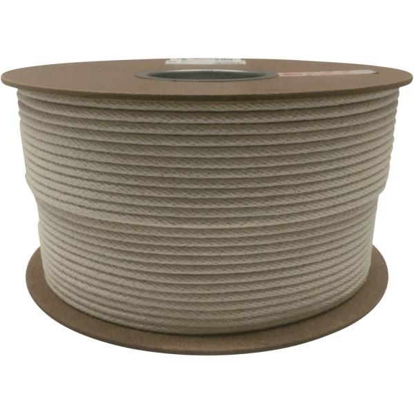 ●強度は３つ打に比べ４０％程度低下しますが、摩擦抵抗が少なく、ねじれにくいロープです。●天然繊維なので、熱や摩擦に強いロープです。水中や土中で腐食し土に還ります。●色：白●線径（ｍｍ）：５●長さ（ｍ）：２００●ロープの打ち方：金剛打●包装形...