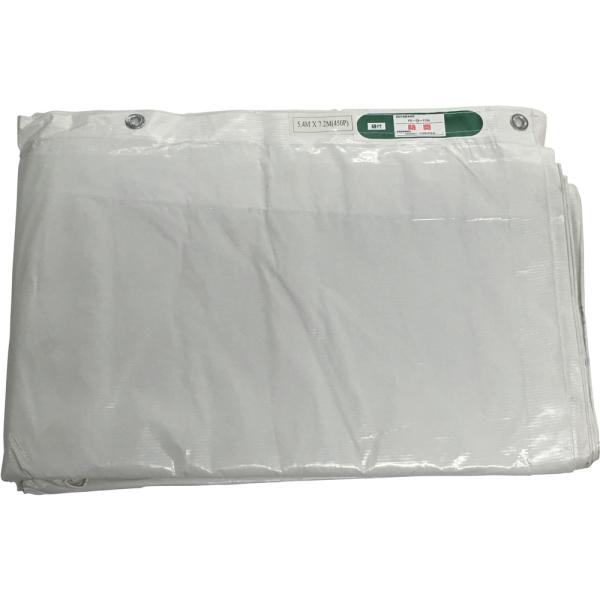 ●ポリエステル糸に塩ビコーティングを施した防炎シートです。●消防法施行令の防炎テスト基準に合格しています。●幅（ｍ）：５．４●長さ（ｍ）：７．２●厚さ（ｍｍ）：０．２５●ハトメ数（個）：５６●ハトメピッチ（ｃｍ）：４５●引張強度：縦３０９Ｎ...