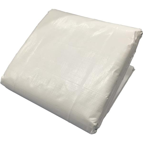 ●清潔感のあるホワイトで景観を損なわない厚手の作業用シートです。●色：ホワイト●幅（ｍ）：５．２●長さ（ｍ）：５．２●厚さ（ｍｍ）：０．２２●ハトメ数（個）：２４●ハトメピッチ（ｃｍ）：９０●番手（＃）：３０００●耐久期間：約６ヵ月〜１年●...