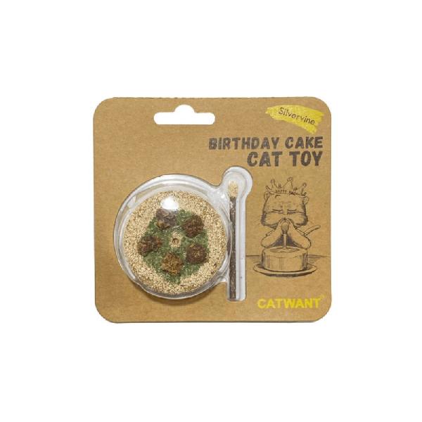 マタタビの誕生日ケーキには、マタタビのろうそくが付いており、飼い主が猫ちゃんが一緒に楽しく誕生日をお祝いできます。マタタビ粉を圧縮して作られ、表面にはキャットニップの葉と虫えい果が振りかけられています。天然素材のため、猫ちゃんが安心して噛ん...