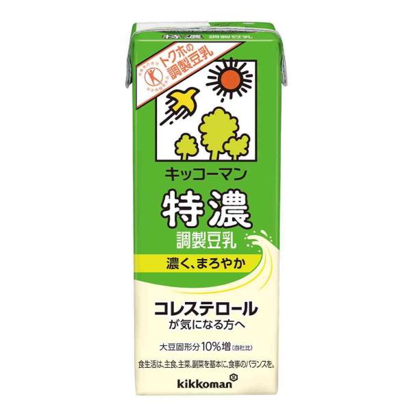 当社の調製豆乳（通常品）に比べ、大豆固形分が10％増。消費者庁許可保健機能食品（特定保健用食品）です。日本人間ドック健診協会推薦品です。