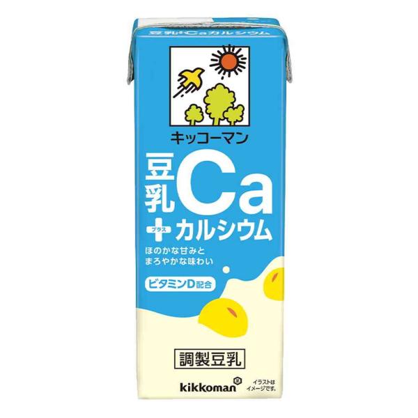 牛乳と同じカルシウム量（262mg／本）の豆乳で、カルシウムの吸収を促進するビタミンDを配合しています。
