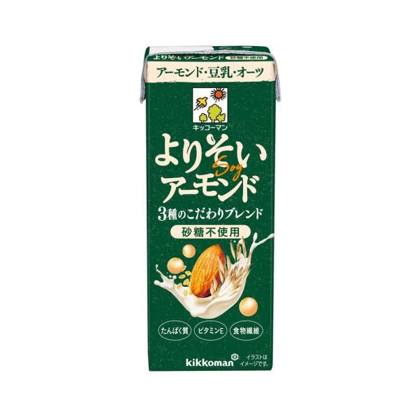 ◆キッコーマン よりそいアーモンド砂糖不使用 200ml【6個セット】