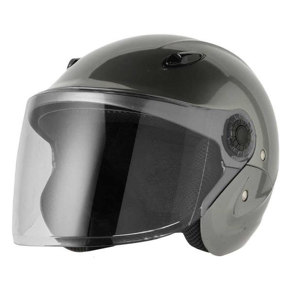 ヘルメット　ジェット　シルバー（鏡面） 石野商会 セミジェットヘルメットXL チタンシルバー ISN21104TISV