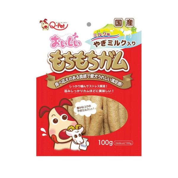 もちもちした食感に仕上げることでよく噛んで食べることができ、歯・歯茎の健康ケアに役立ちます。やぎミルクが愛犬の食欲をそそります。