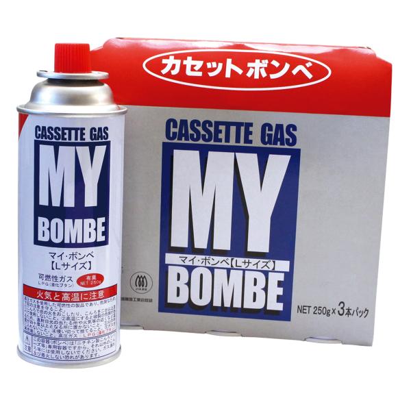 家庭用カセットガスボンベ3本パック。